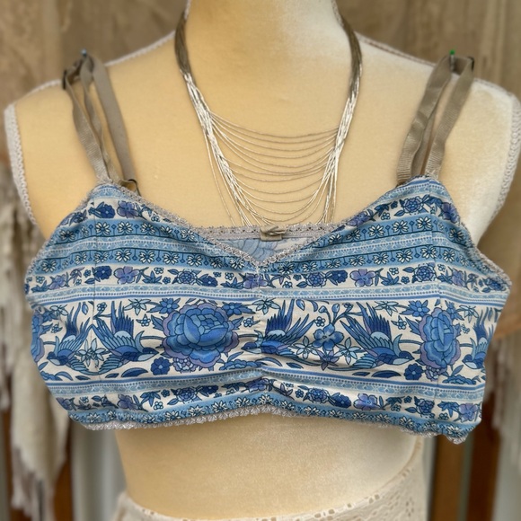Vintage Spell Blue Hotel Paradiso Bralette, M - Picture 1 of 11
